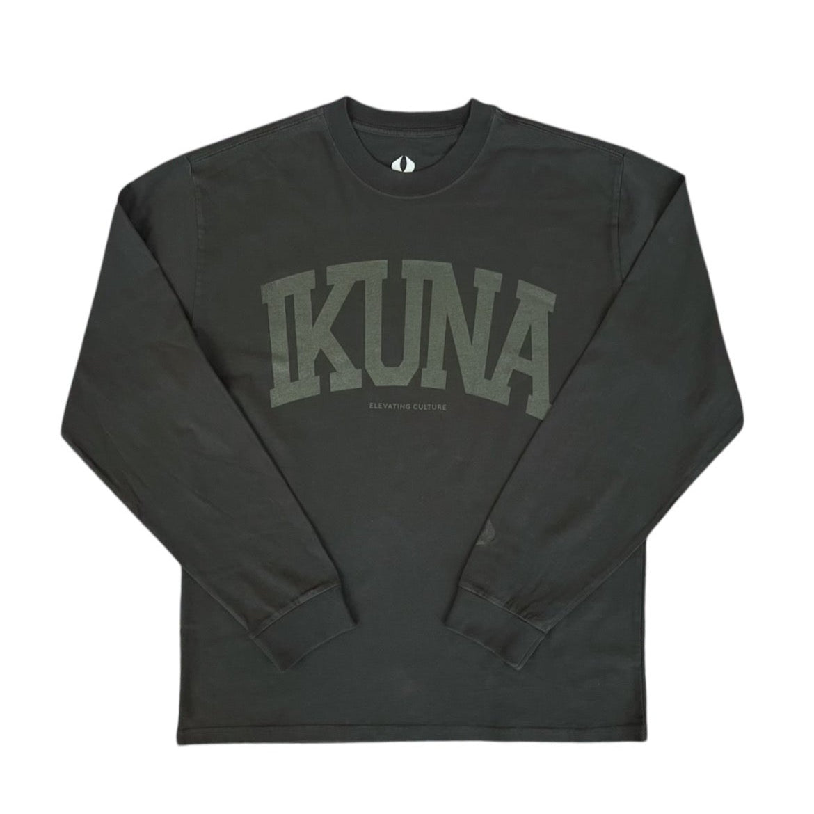 IKUNA Heavy Faded Black Long Sleeve Tee